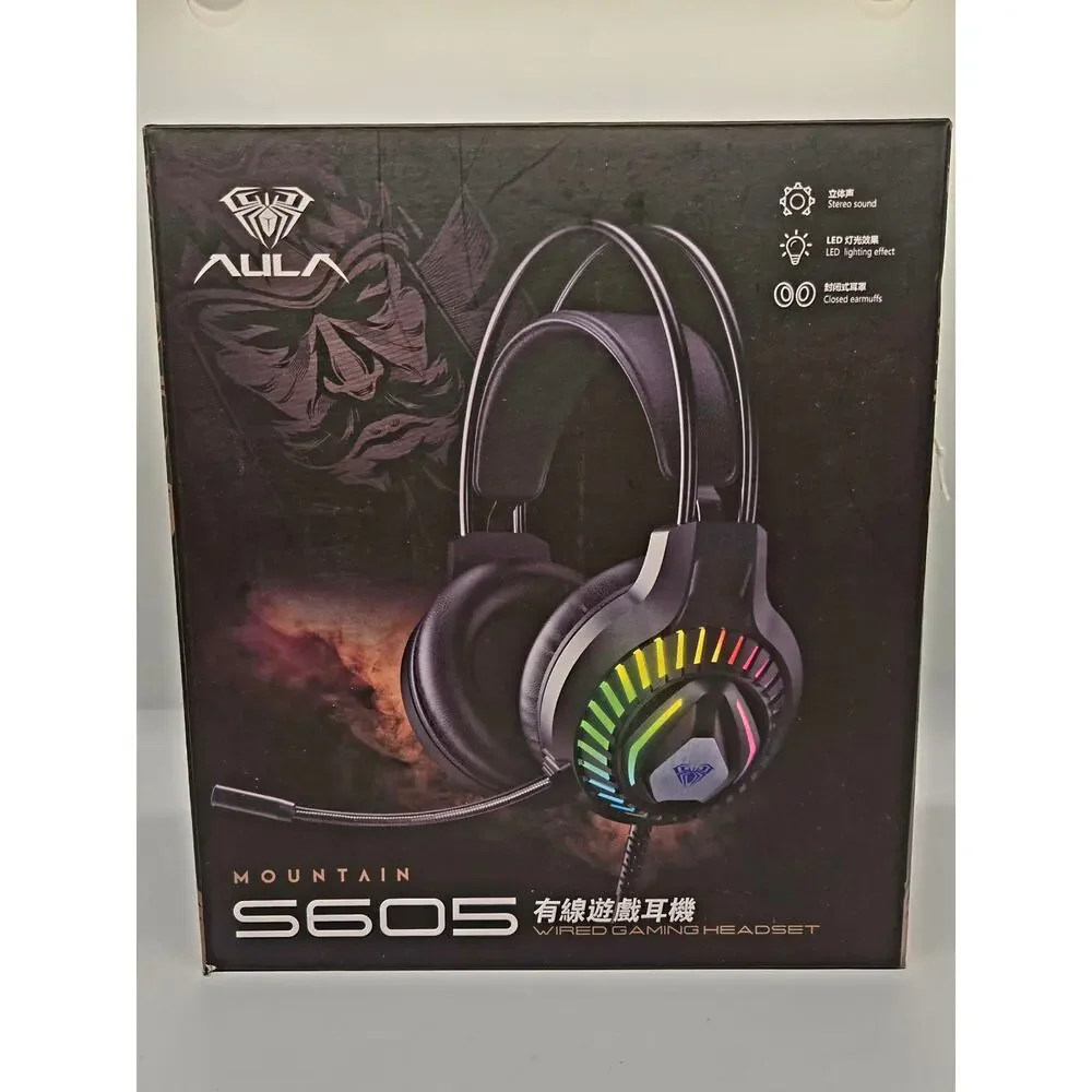 AULA S605 WIRED GAMING HEADSET – 7.1 CHANNEL – RGB – NOISE CANCELING